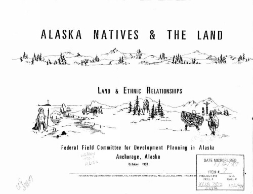 Alaska natives and the land : land and ethnic relationships