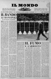 Il mondo : settimanale di politica e letteratura.